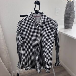 Bugatchi Black and White Gingham Shirt